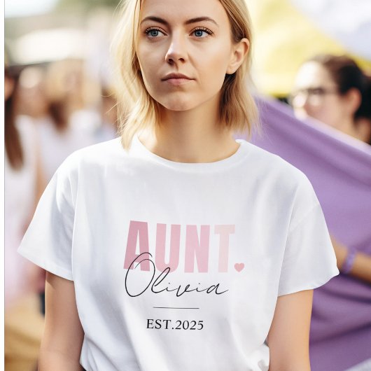 Befördert zur Tante EST 2025 | Personalisiertes Ni T-Shirt