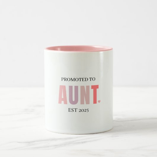 Befördert zur Tante EST 2025 Tasse | New Tunt Gift (Mittel)