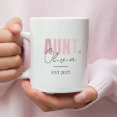 Befördert zur Tante-Tasse | Individuelle Name und Zweifarbige Tasse