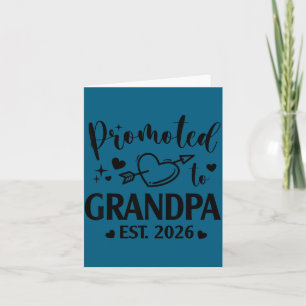 Beförderter Opa Est 2026 Geschlechter-Illustration Karte