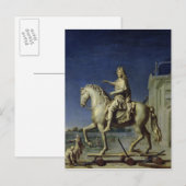 Beförderung der Statue von Louis Postkarte (Vorne/Hinten)