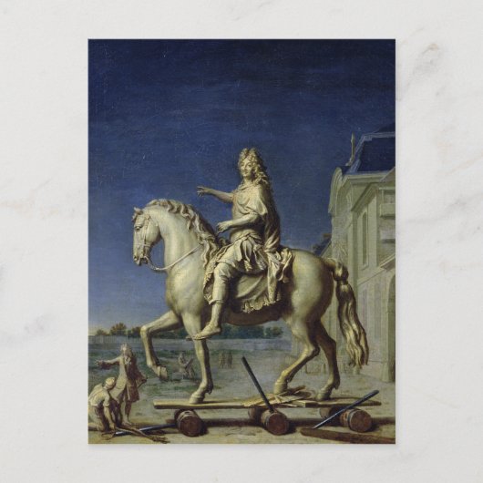 Beförderung der Statue von Louis Postkarte (Vorderseite)