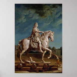 Beförderung der Statue von Louis XIV. Poster