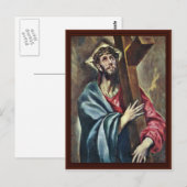 Beförderung des Kreuzes durch Greco El Postkarte (Vorne/Hinten)