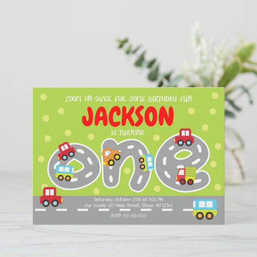 Beförderung Erster Geburtstag Einladung (Stehend Vorderseite)