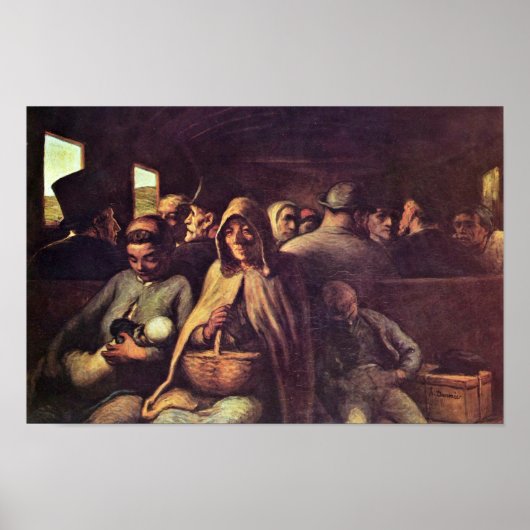 Beförderung in der dritten Klasse mit Daumier Hono Poster (Vorne)
