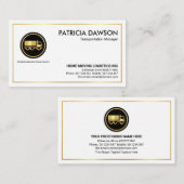 Beförderung Minimalistischer Goldrahmen Visitenkarte (Vorne/Hinten)