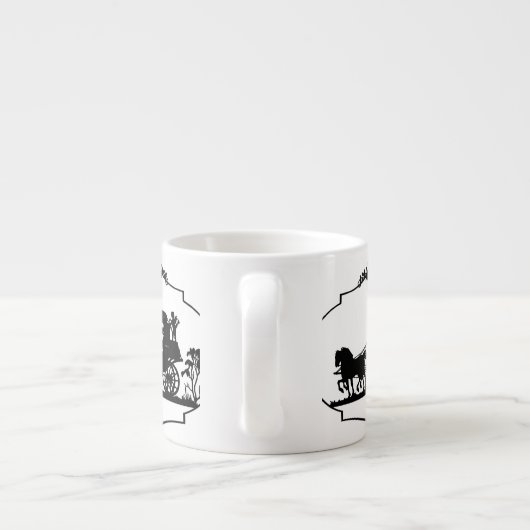 Beförderung mit gepflegtem Kleid und Geschenken Espressotasse (Rückseite)