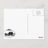 Beförderung mit gepflegtem Kleid und Geschenken Postkarte (Rückseite)