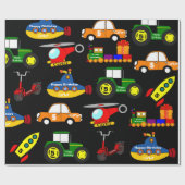 Beförderung mit Personalisiertem Namen und Alter G Geschenkpapier (Flach)