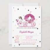 Beförderung, Sterne, Prinzessin Babydusche Einladung (Vorderseite)