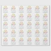 Beförderung und rosa Blume Märchenalm Geschenkpapier (Flach)