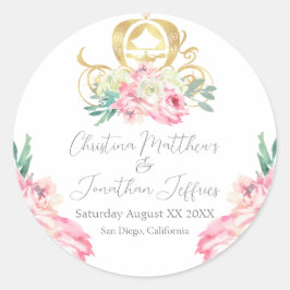 Beförderung und rosa Blume Märchenalm Runder Aufkleber