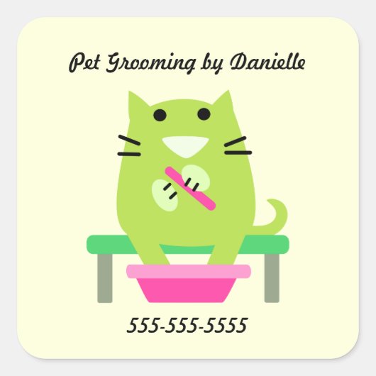 Beförderung von Haustieren Quadratischer Aufkleber (Vorderseite)