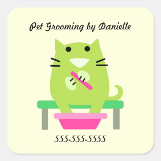 Beförderung von Haustieren Quadratischer Aufkleber