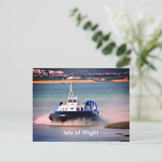 Beförderung von Hovercraft "Isle of Wight" Postkarte (Stehend Vorderseite)