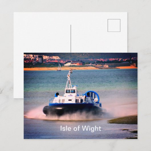 Beförderung von Hovercraft "Isle of Wight" Postkarte (Vorne/Hinten)