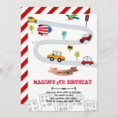 Beförderung von Notfallfahrzeugen Geburtstagskarte Einladung (Vorne/Hinten)