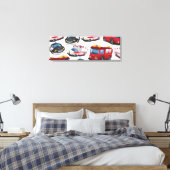 Beförderung von Polizei, Ambulanz und Feuerwehr Leinwanddruck (Insitu (Schlafzimmer))
