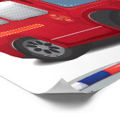 Beförderung von Polizei, Ambulanz und Feuerwehr Poster (Ecke)