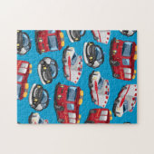 Beförderung von Polizei, Ambulanz und Feuerwehr Puzzle (Horizontal)