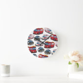 Beförderung von Polizei, Ambulanz und Feuerwehr Runde Wanduhr (Zuhause)