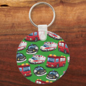 Beförderung von Polizei, Ambulanz und Feuerwehr Schlüsselanhänger (Vorderseite)