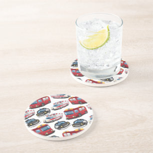 Beförderung von Polizei, Ambulanz und Feuerwehr Untersetzer