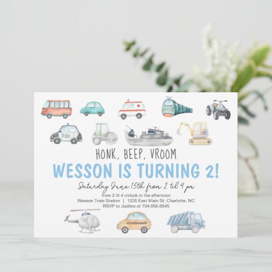 Beförderung zum Geburtstag Einladung (Stehend Vorderseite)