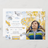 Beförderung zum Geburtstag Einladung mit Foto (Vorne/Hinten)