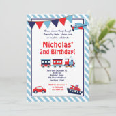 Beförderung zum Geburtstag Einladung / Zugeinladun (Stehend Vorderseite)