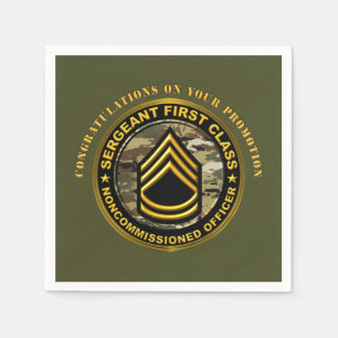Beförderung zum Sergeant First Class SFC Serviette