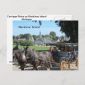 Beförderungen auf der Insel Mackinac Postkarte (Vorne/Hinten)