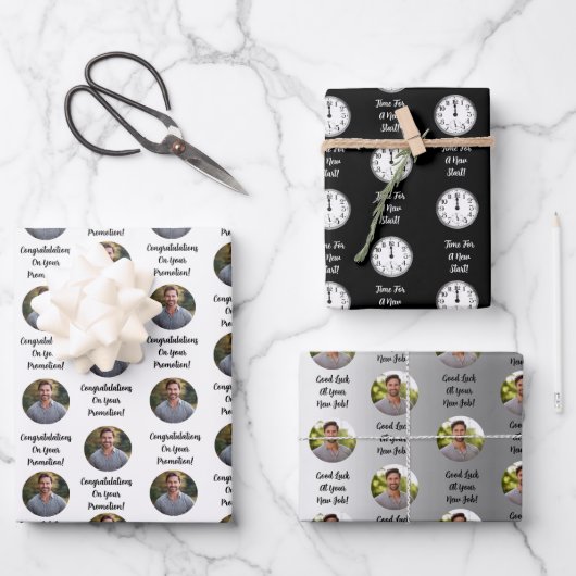 Beförderungs-Gratulations-Personalnachricht Gesche Geschenkpapier Set (Vorderseite)