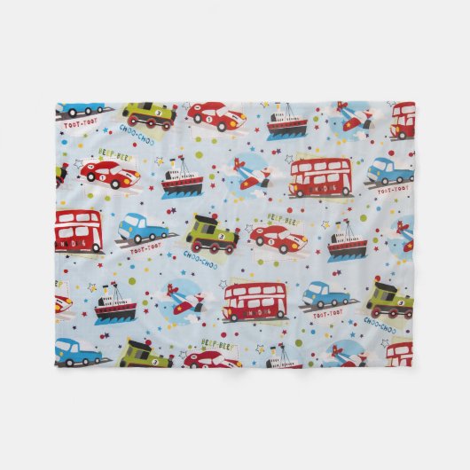 Beförderungsarten Muster Kids Fleecedecke (Vorderseite (Horizontal))