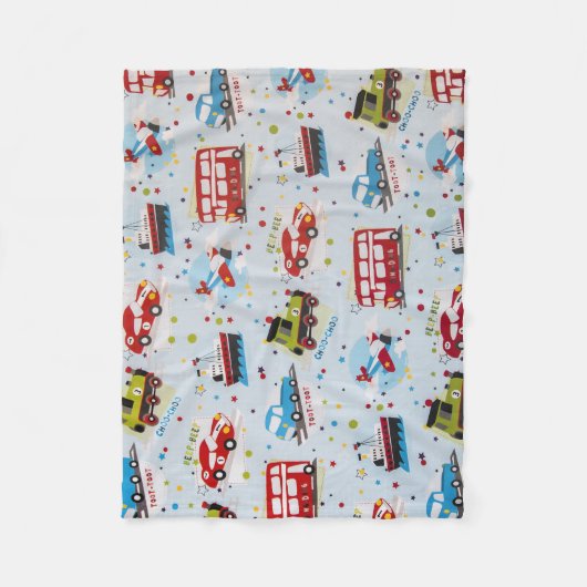 Beförderungsarten Muster Kids Fleecedecke (Vorderseite)