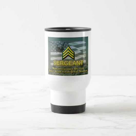Beförderungsgeschenk für Army Sergeant Reisebecher (Mittel)