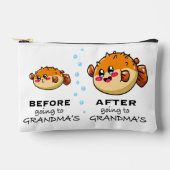 Before and After Going To Grandma Funny Nana Zubehörtasche (Vorderseite)
