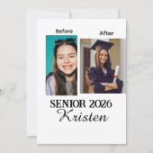 Before and after photo personalized graduation  (Vorderseite)
