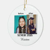 Before and after photo personalized graduation  keramik ornament (Links)