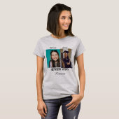 Before and after photo personalized graduation  T-Shirt (Vorne ganz)