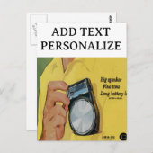 Before Cell Phone, Transistor Radios Postkarte (Vorne/Hinten)