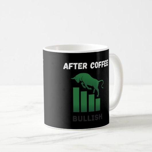 Before Coffee Bearish After Coffee Bullish Kaffeetasse (VorderseiteRechts)