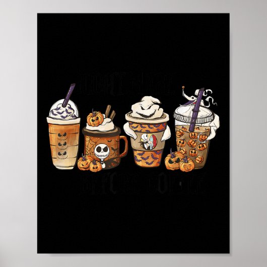 Before Coffee Pumpkin Sce Halloween Costume Poster (Vorne)