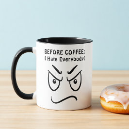 Before Coffee vs. After Coffee Introvert Fuel Mug Tasse