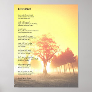"Before Dawn" poem Poster