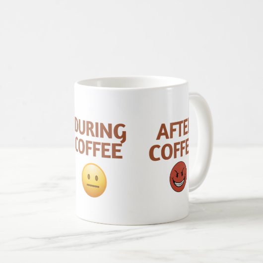 Before During After Coffee Mood Vector Art Kaffeetasse (VorderseiteRechts)