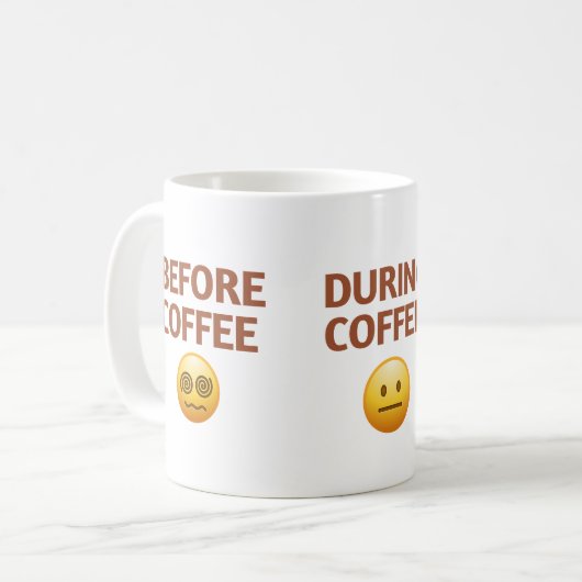 Before During After Coffee Mood Vector Art Kaffeetasse (Vorderseite Links)