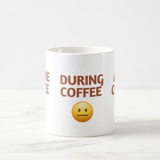 Before During After Coffee Mood Vector Art Kaffeetasse (Mittel)