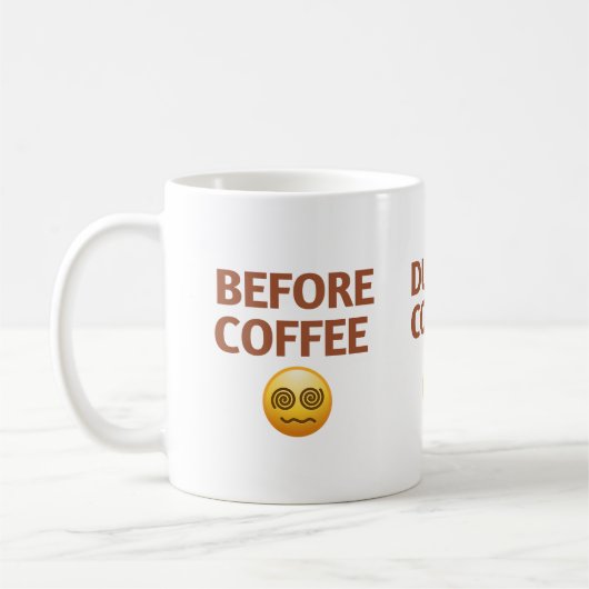 Before During After Coffee Mood Vector Art Kaffeetasse (Links)
